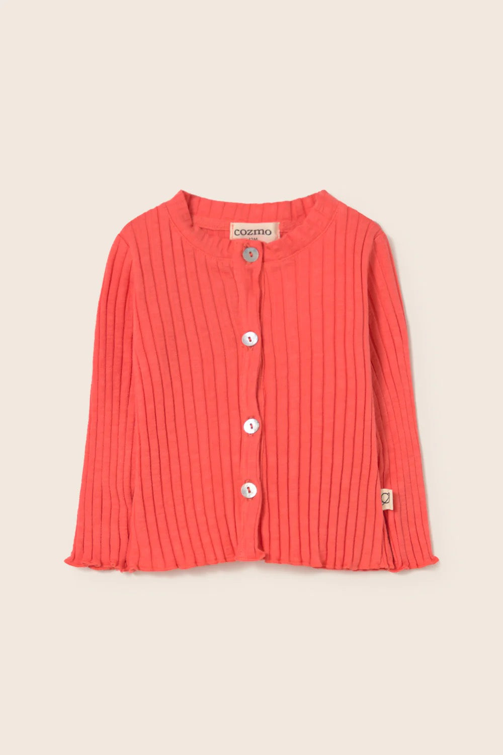 Soft Rib Cotton Cardigan || Tomato