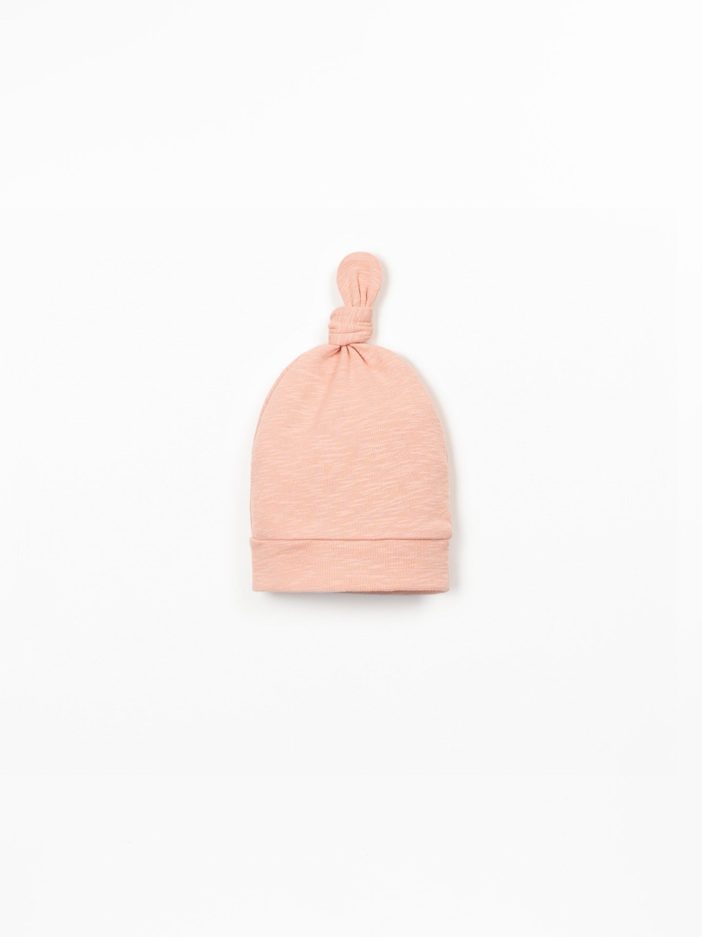Play Up Cotton Bodysuit, Pants and Top Knot Hat Set || Salmon