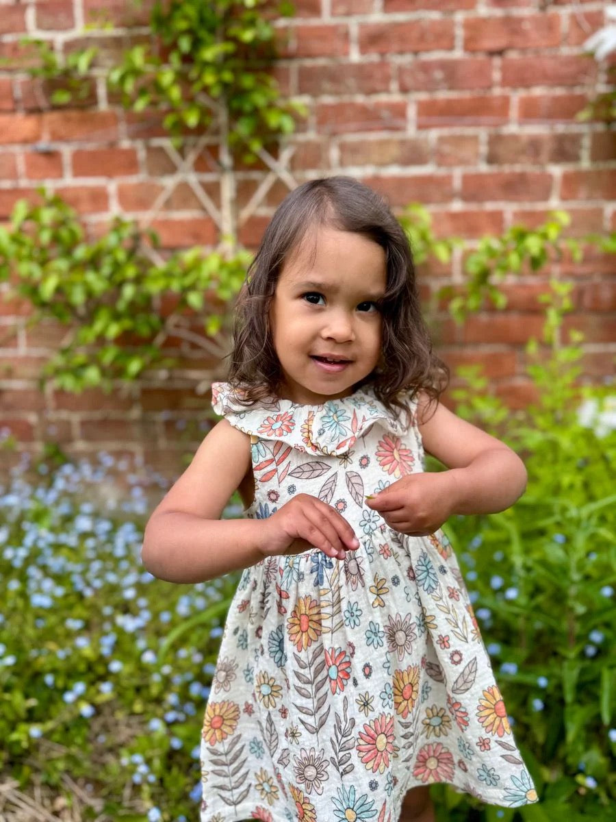 Beau Retro Floral Girls Dress