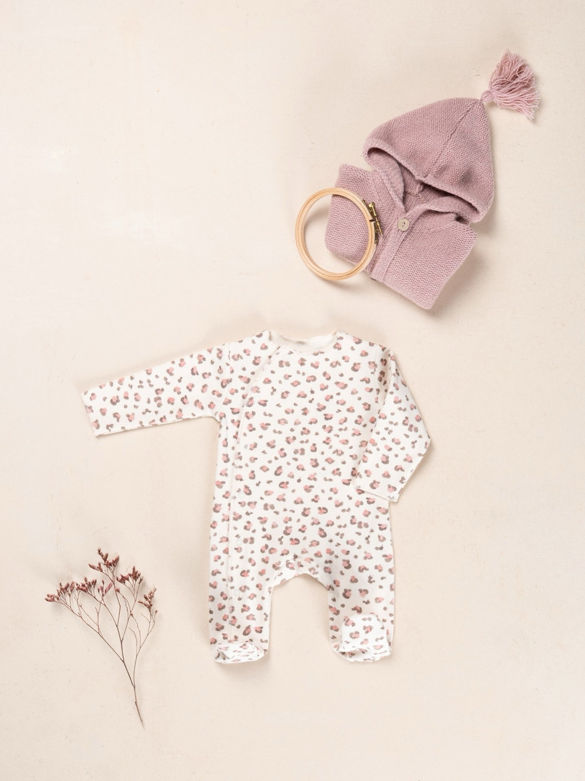 Play Up Rib Jumpsuit || Pink Leopard