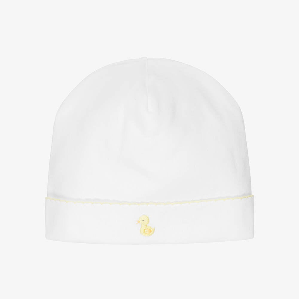 Kissy Kissy Hand Embroidered Newborn Hat || Duck Pond