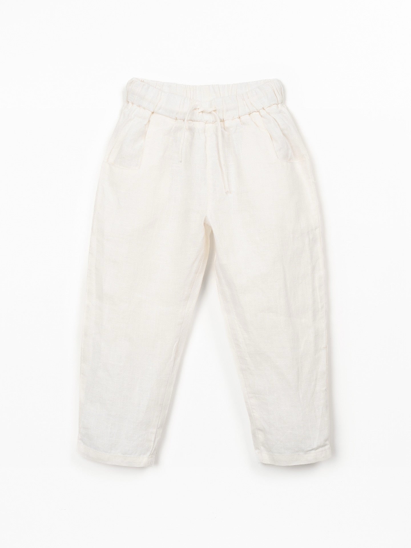 Play Up Linen Trousers || Creamy White