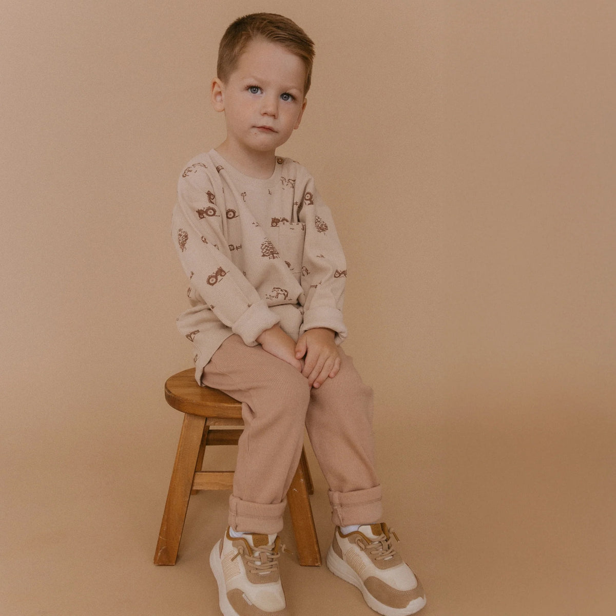 Organic Tee & Foldover Pant Set || Farm