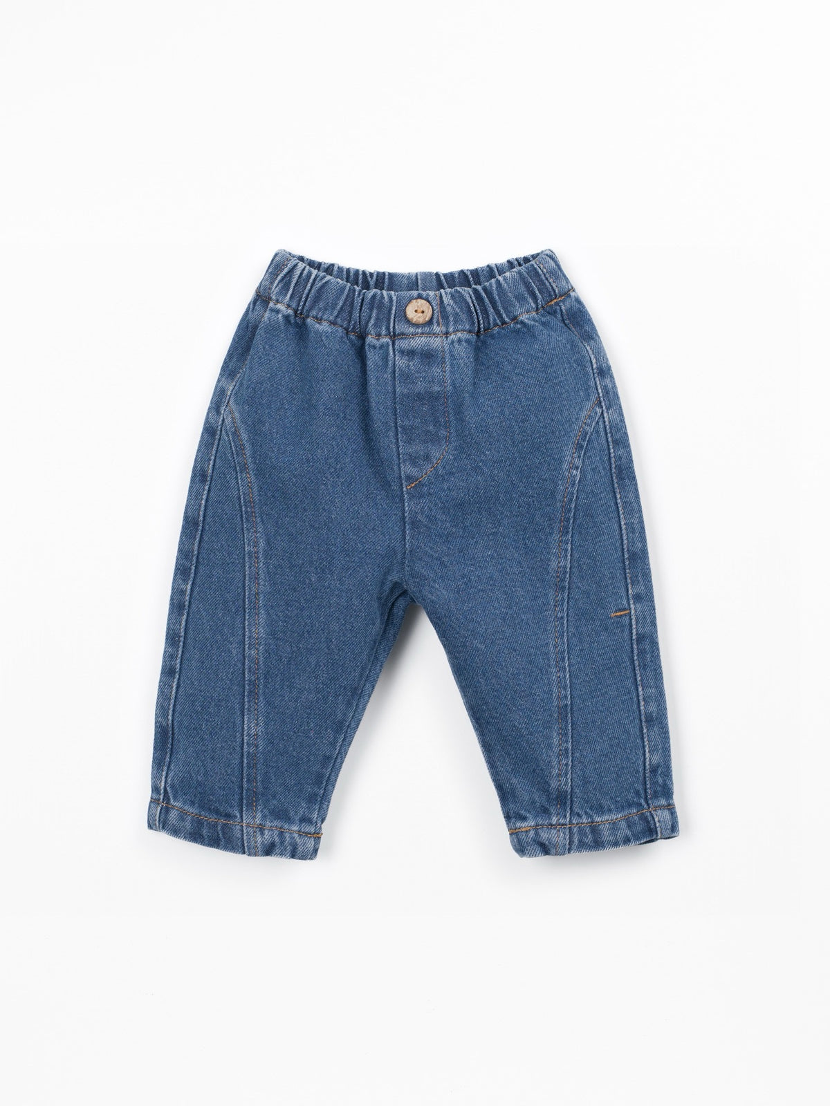 Play Up Cotton Denim Trousers || Blue