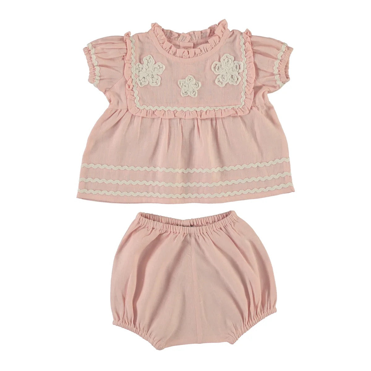 Bebe Organic Lucy Baby Set || Pink Zigzag Dream
