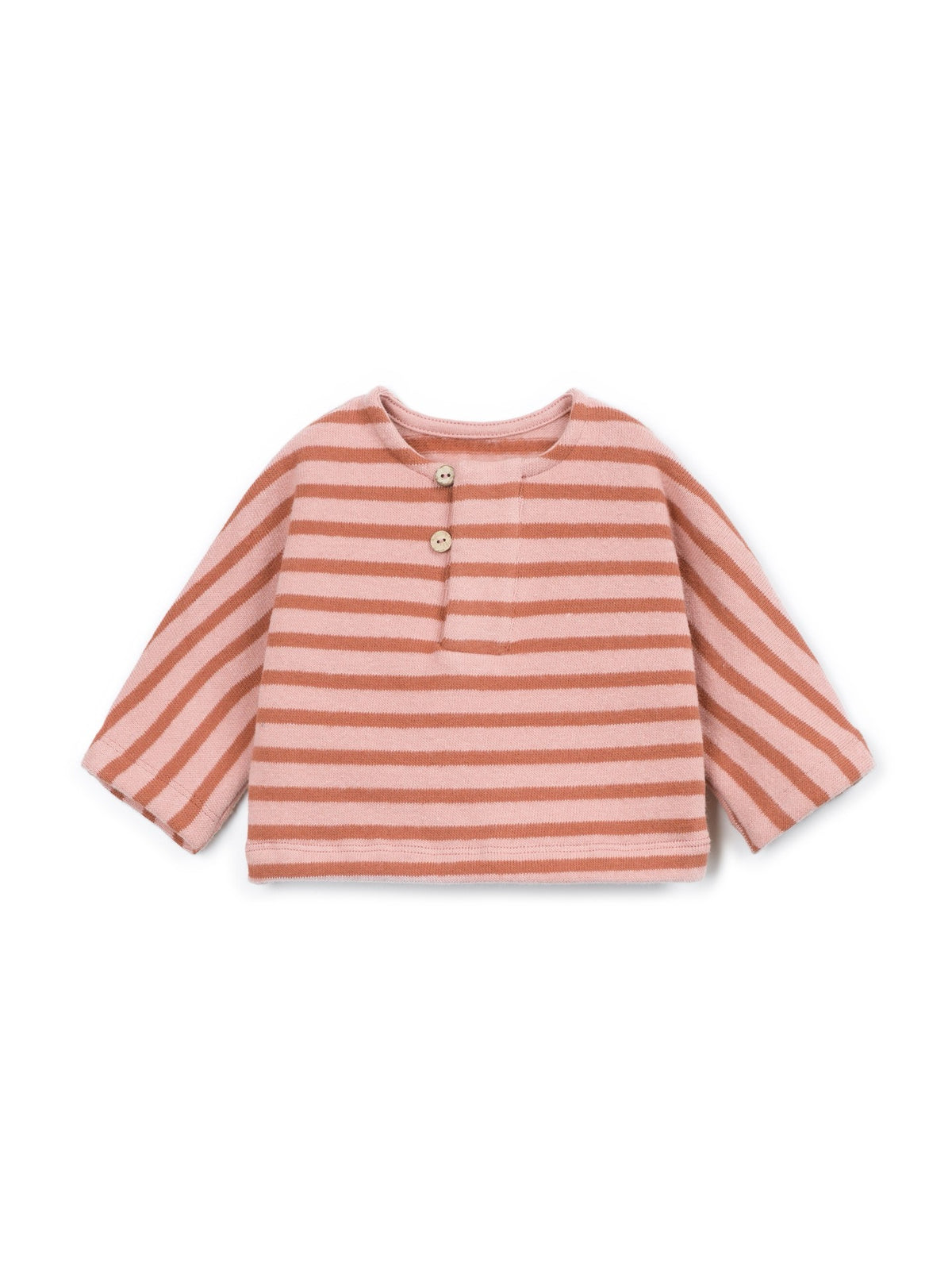 Play Up Striped Jersey Sweater || Pink & Orange