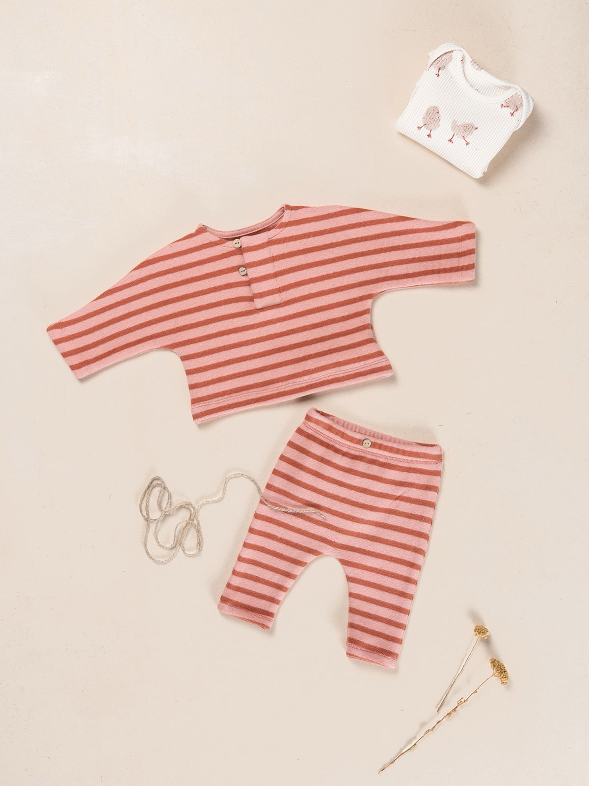 Play Up Striped Jersey Sweater || Pink & Orange
