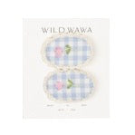Wild Wawa Crochet Clip Set || Blue Gingham