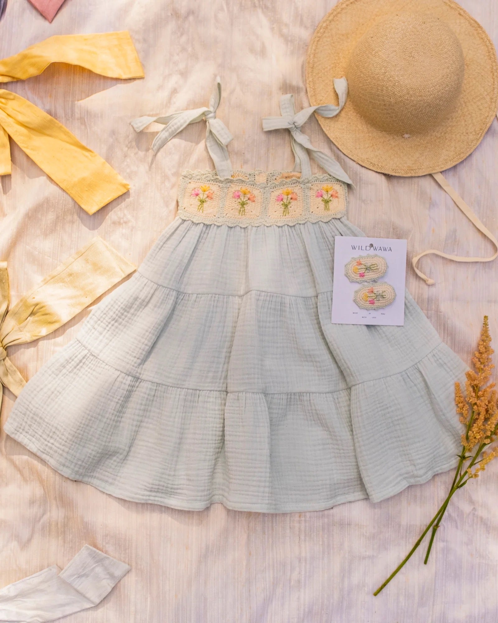 Wild Wawa Crochet Dress || Blue Bouquet