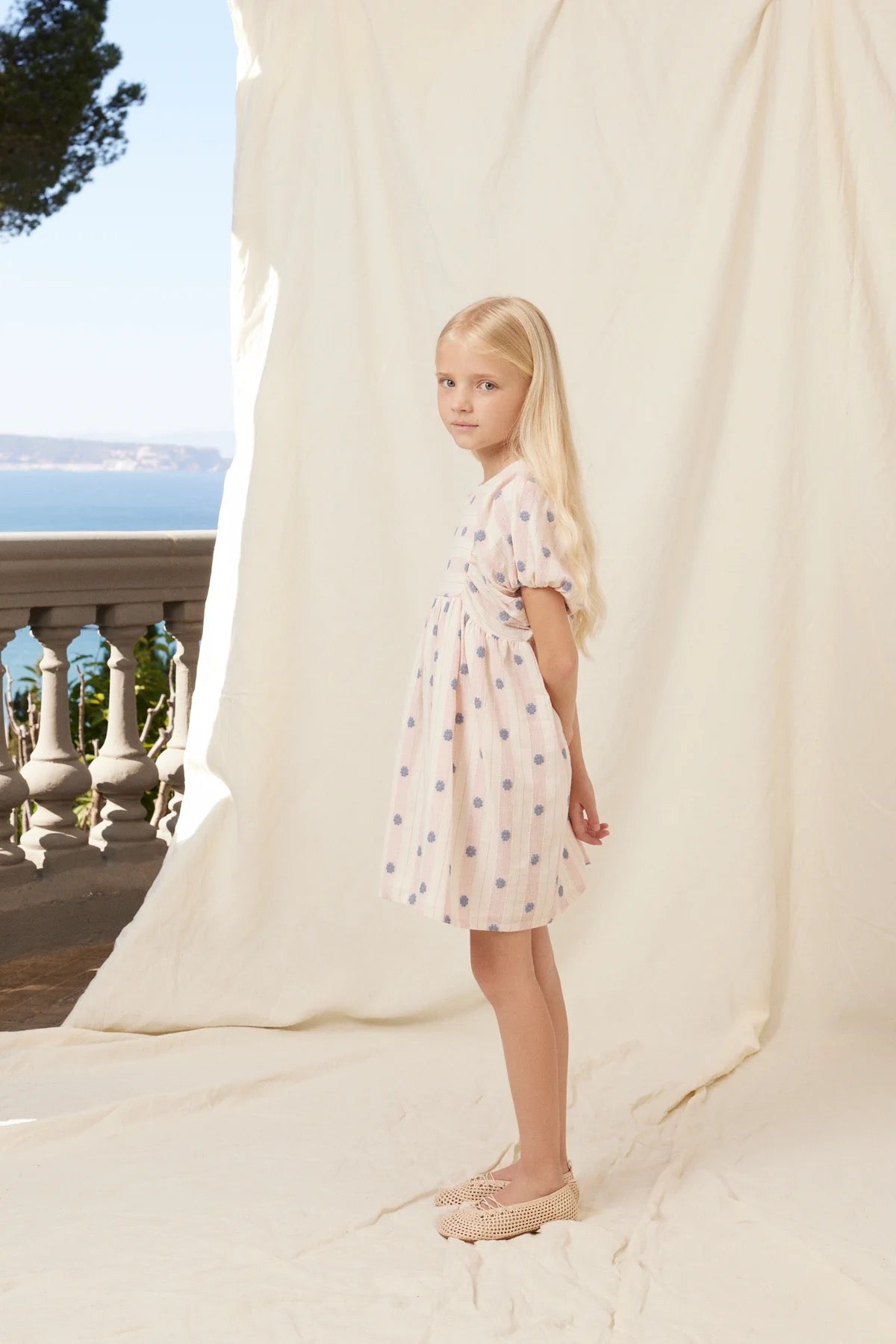 Bebe Organic Elwen Dress || Pink Petal Stripe