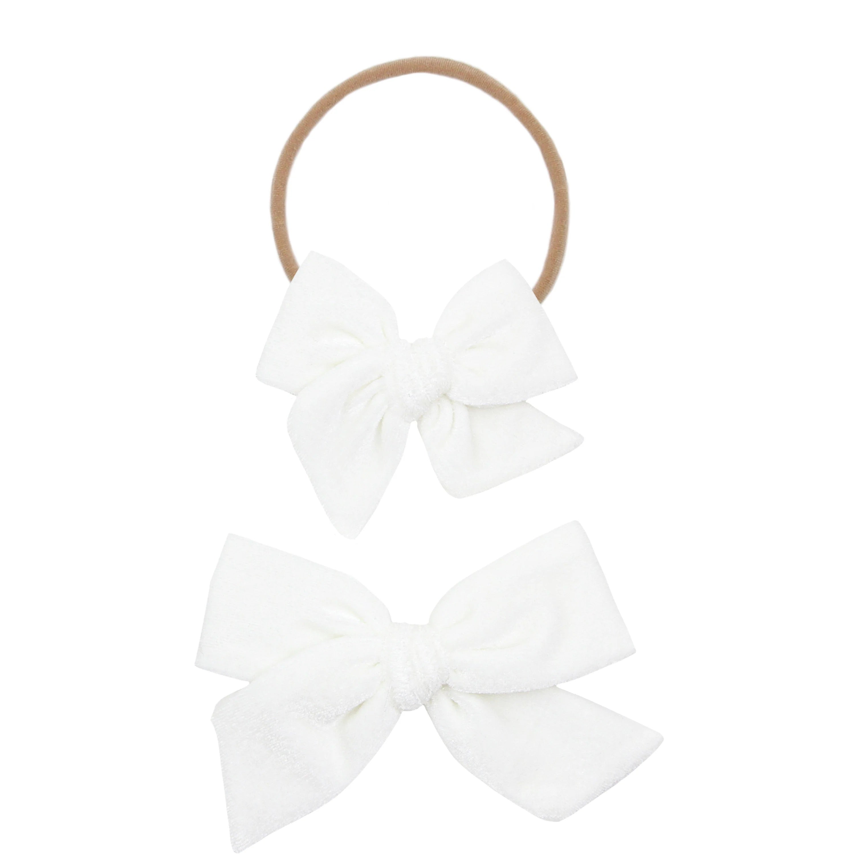 Velvet Bows - Headband Style Small