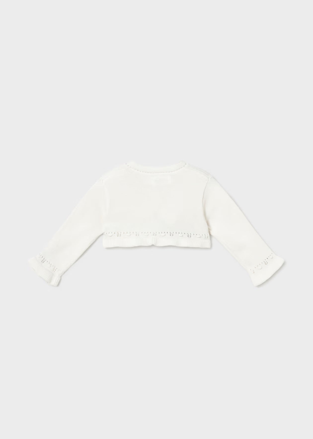 Mayoral Newborn Knit Crop Cardigan || Cream
