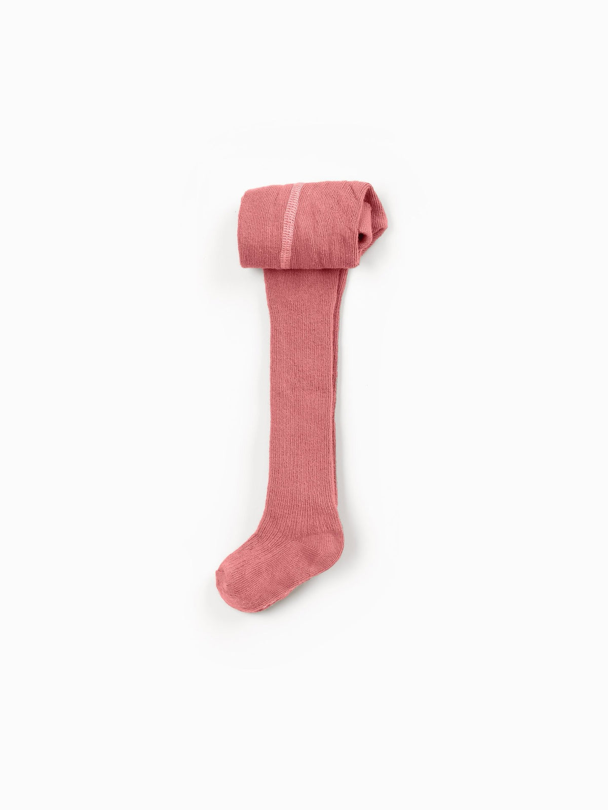 Play Up Organic Cotton Ribbed Baby Tights || Salmon Pink