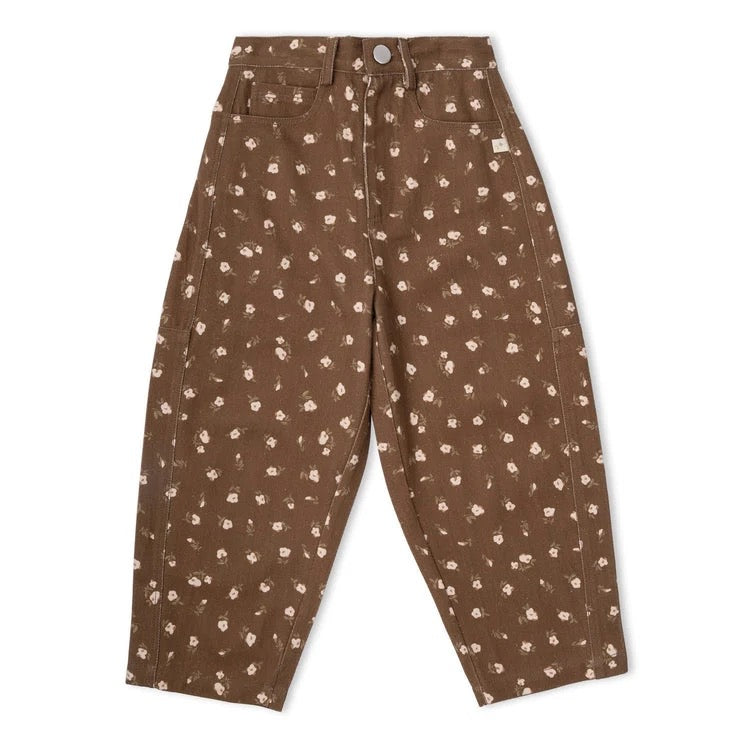 MakeMake Organics Twill Barrel Pants || Primrose