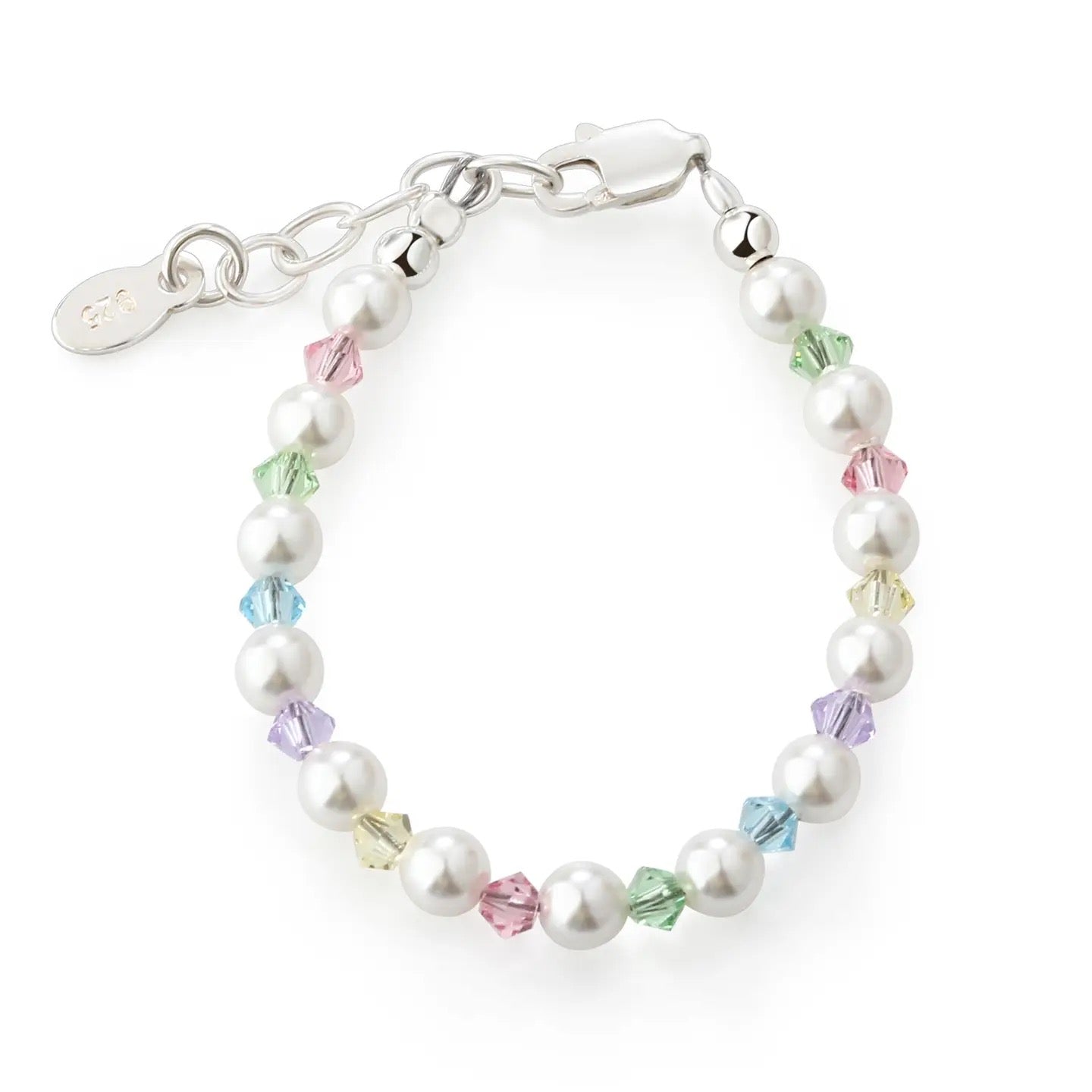 Cherished Memories Serling Sliver and Crystal Bracelet