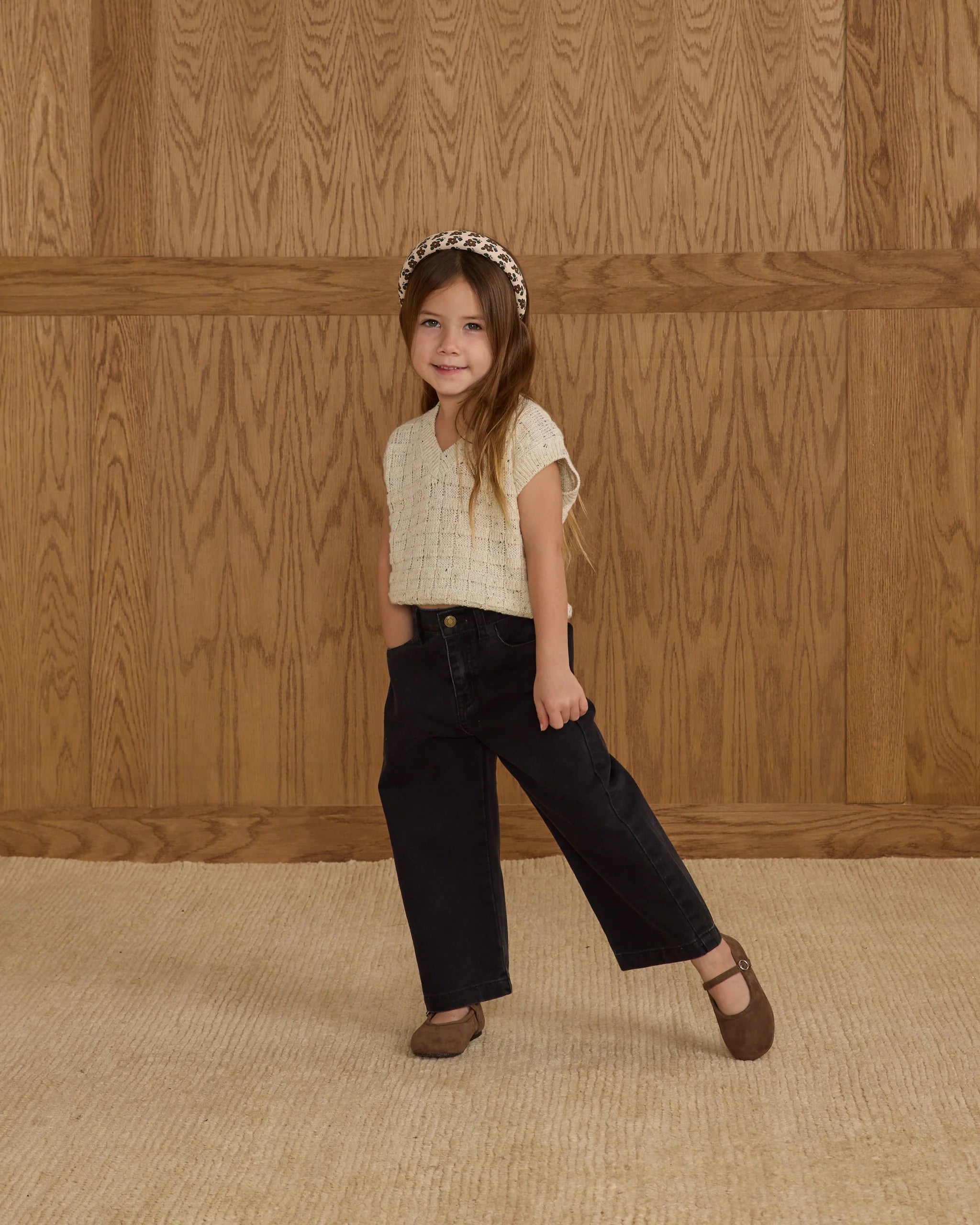 Rylee + Cru Straight Leg Pant || Washed Black