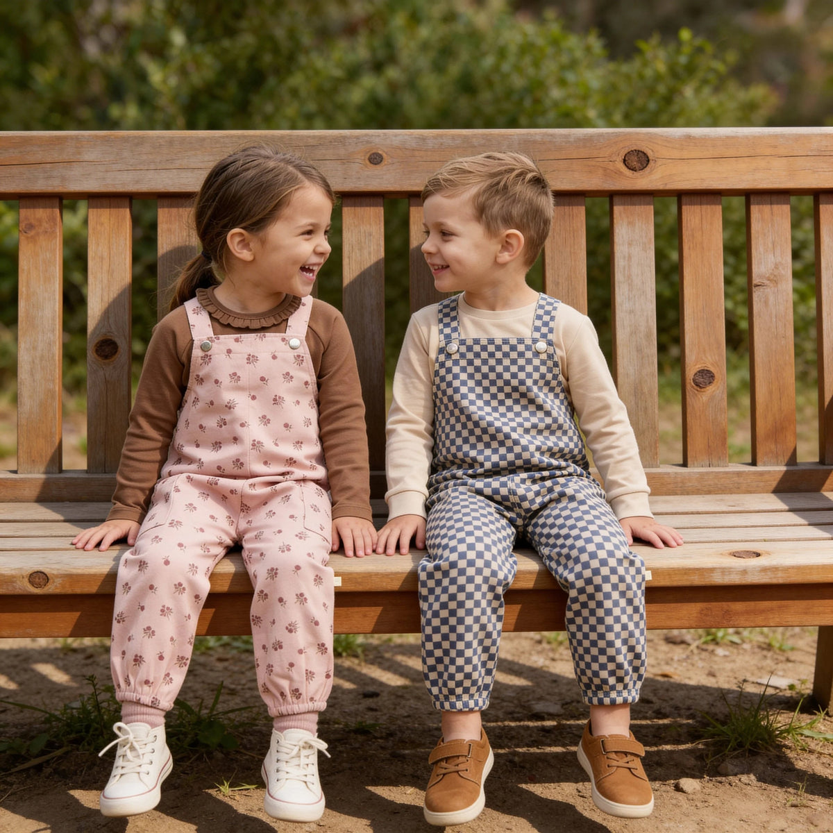 MakeMake Organics Twill Overalls || Rosebud