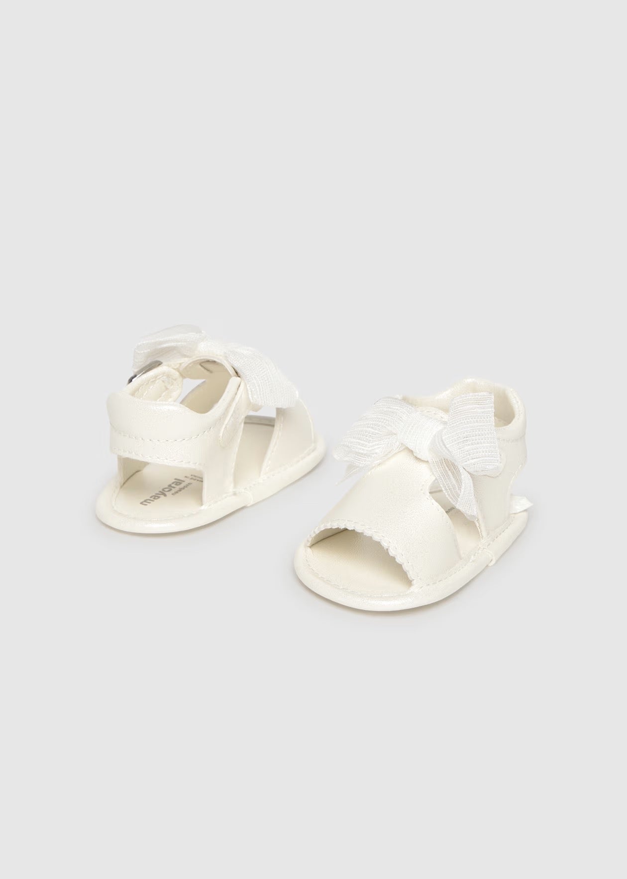 Newborn Celebration Baby Sandals || Glitter White