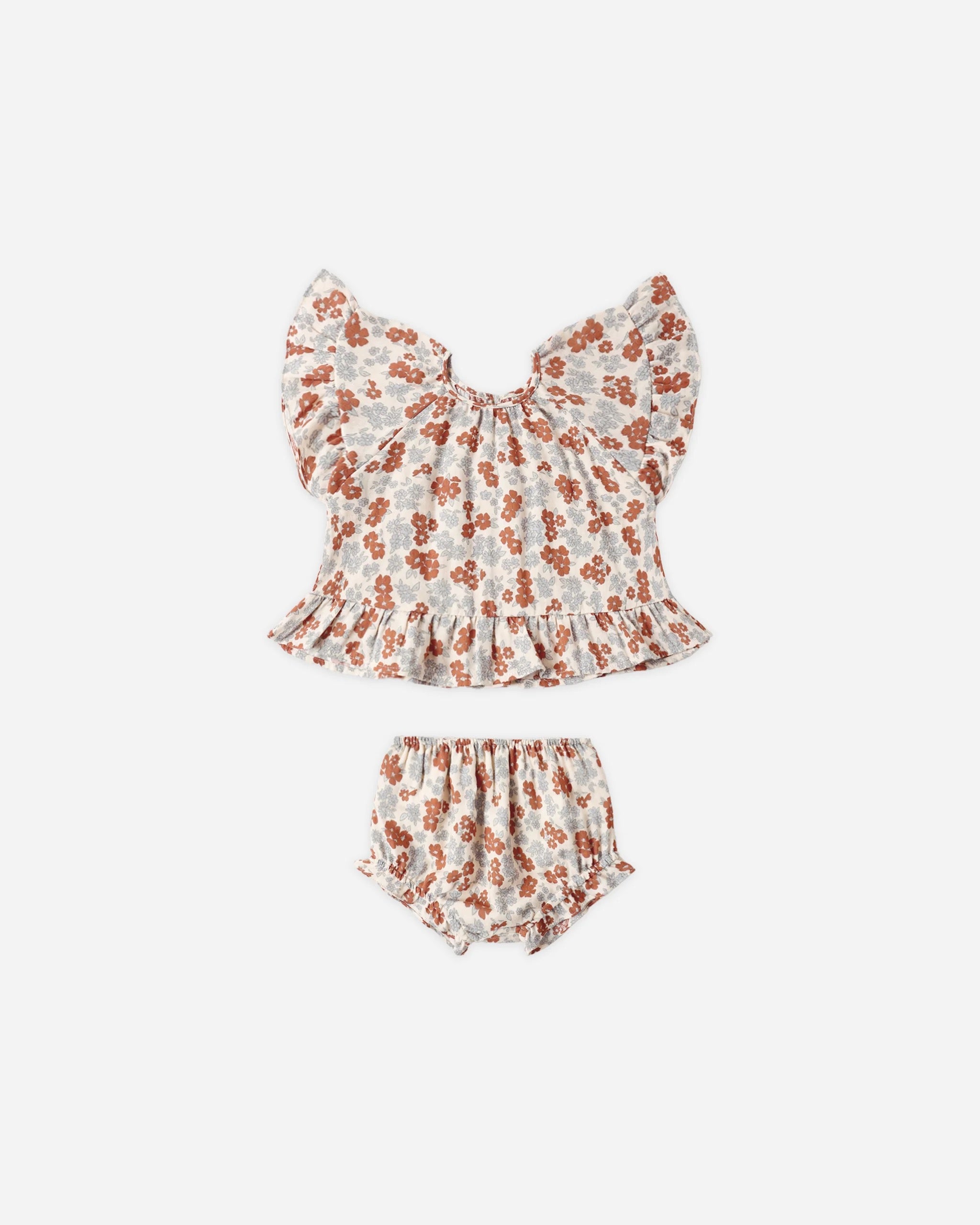 Rylee + Cru Butterfly Top & Bloomer Set || American Floral
