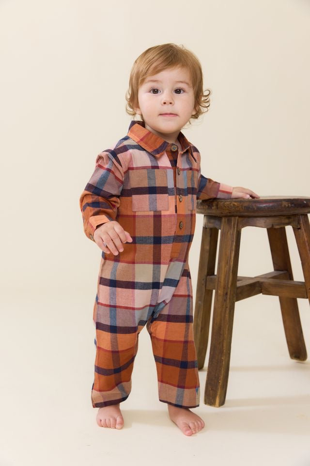 Blue Rooster Baby Boys Easton Jumper || Hayride Plaid