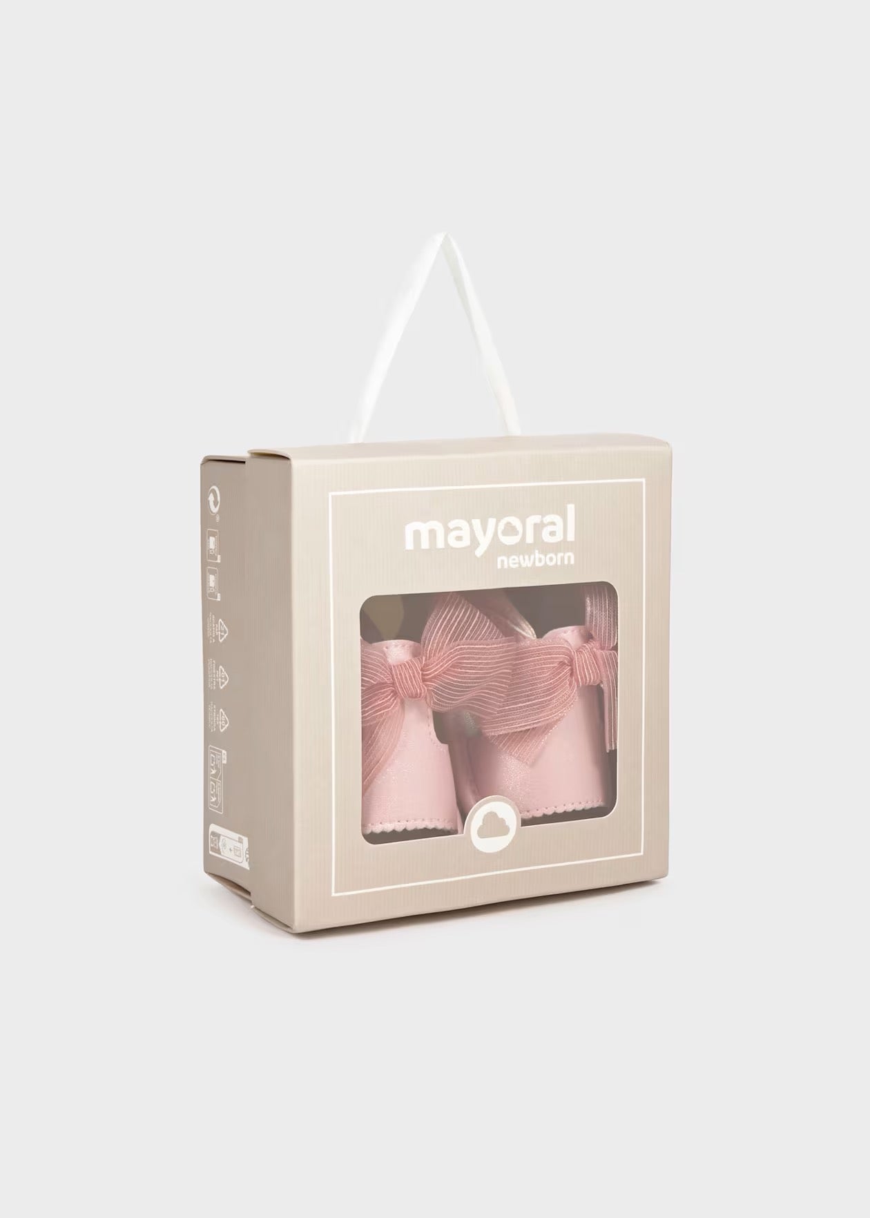 Mayoral Newborn Celebration Baby Sandals || Pink