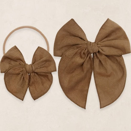 Lou Lou & Company Heirloom Bow || Walnut Corduroy