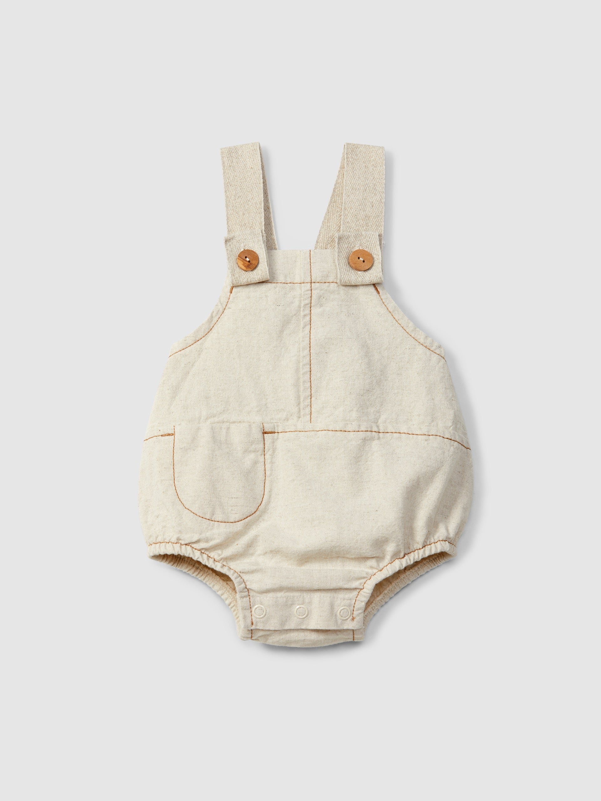 Snug Organic Bubble Romper with Pocket || Natural