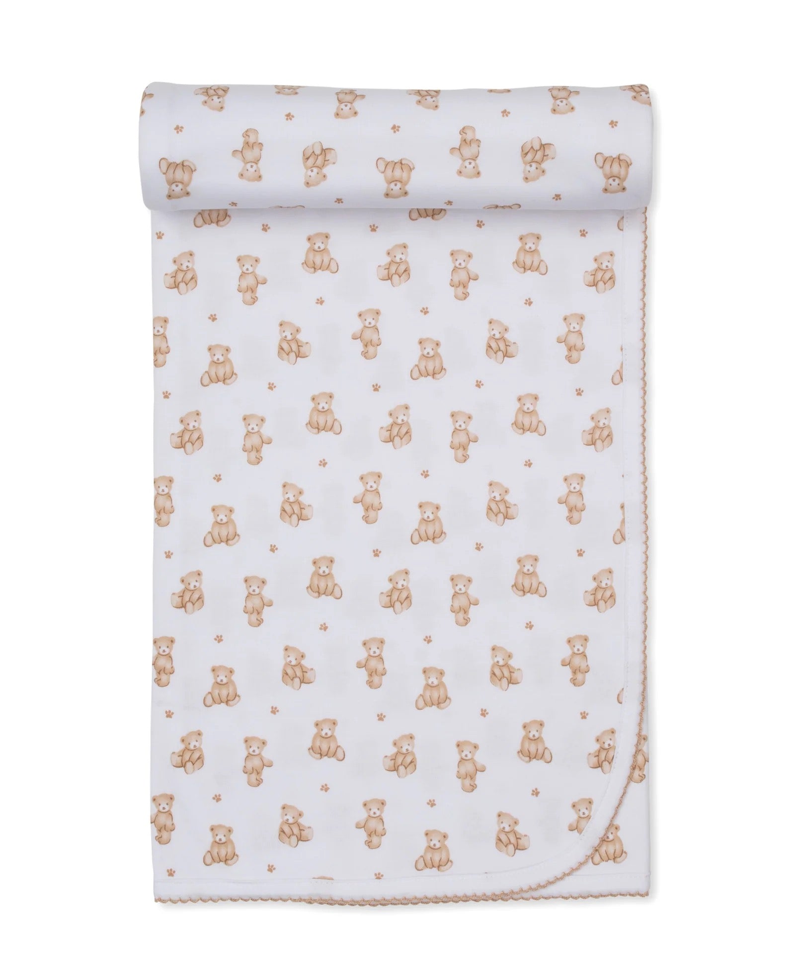 Kissy Kissy Teddy Bear Blanket || Tan