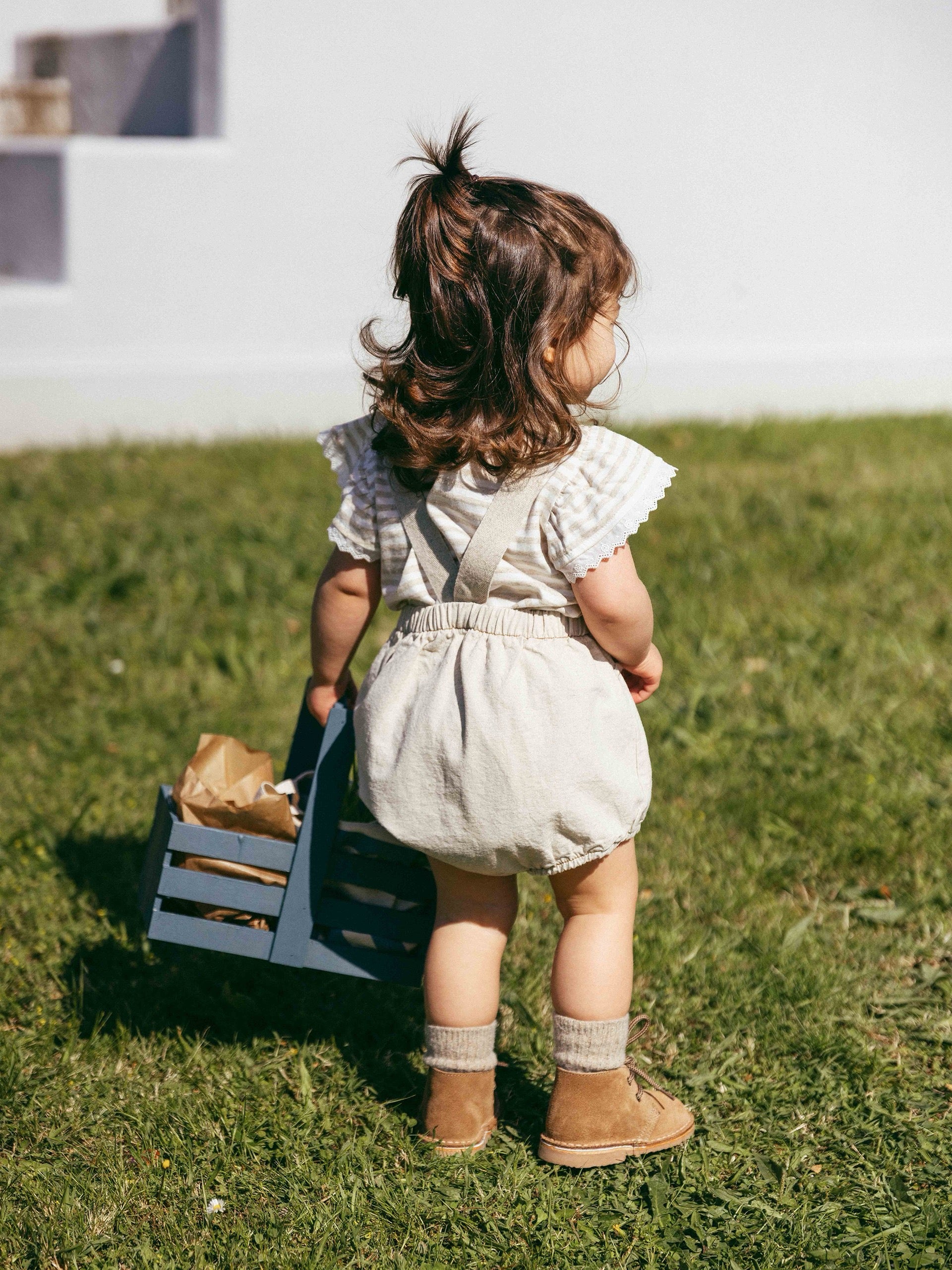 Snug Organic Bubble Romper with Pocket || Natural