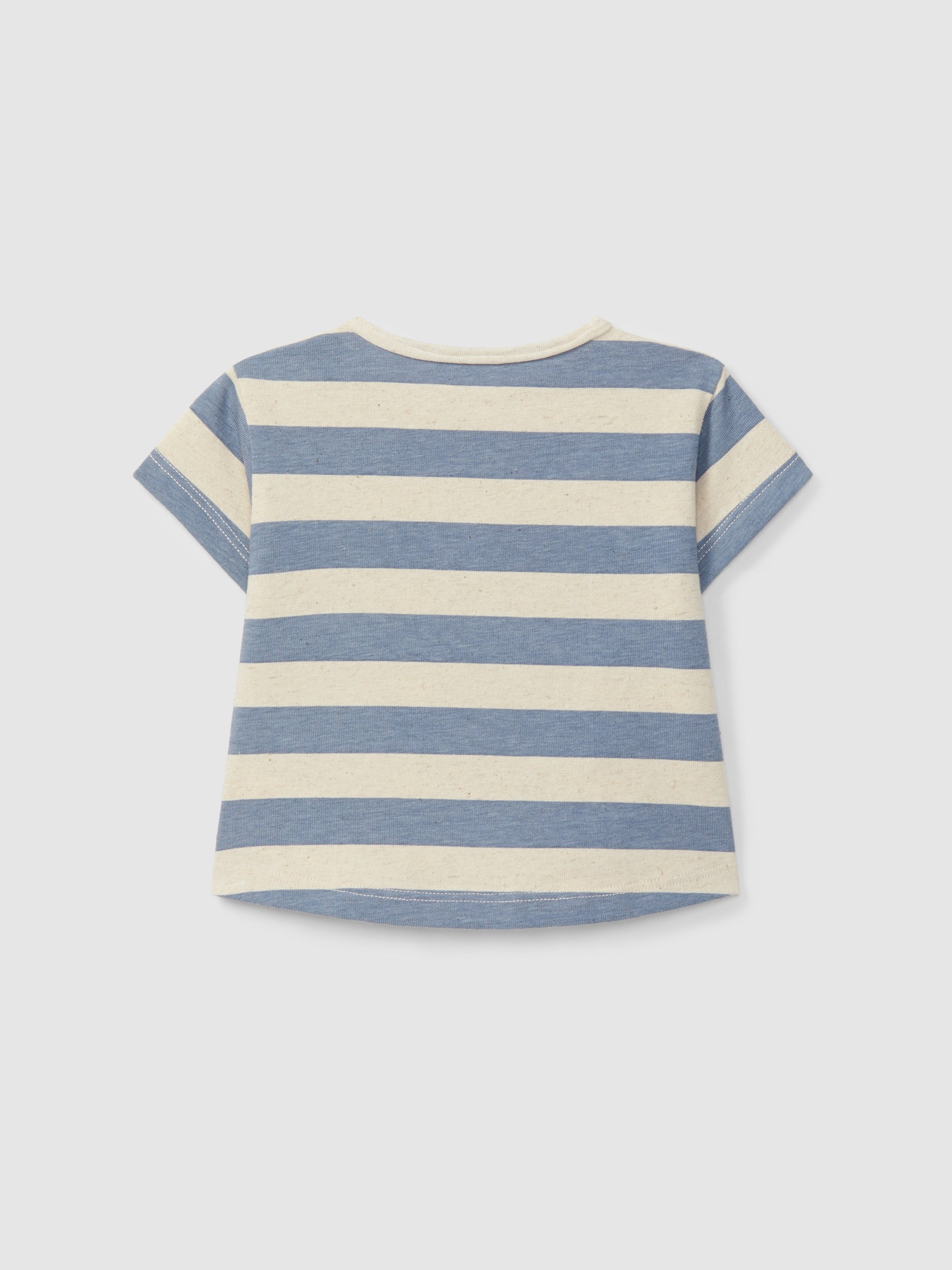 Snug Organic Cotton Striped T-Shirt || Indigo