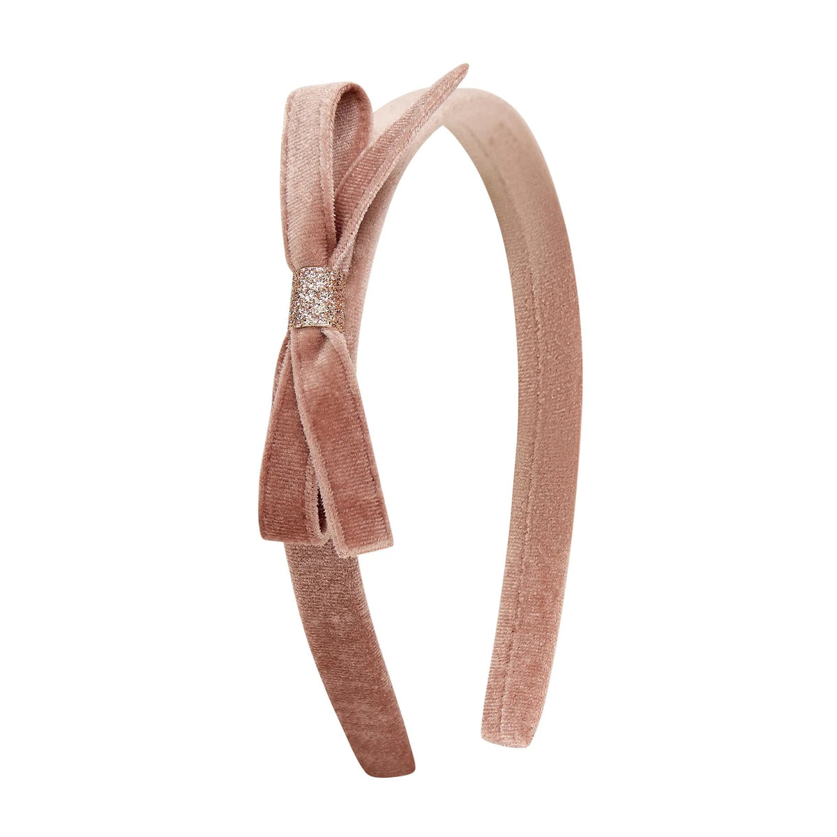 Mimi and Lula Velet Bow Headband || Soft Pink