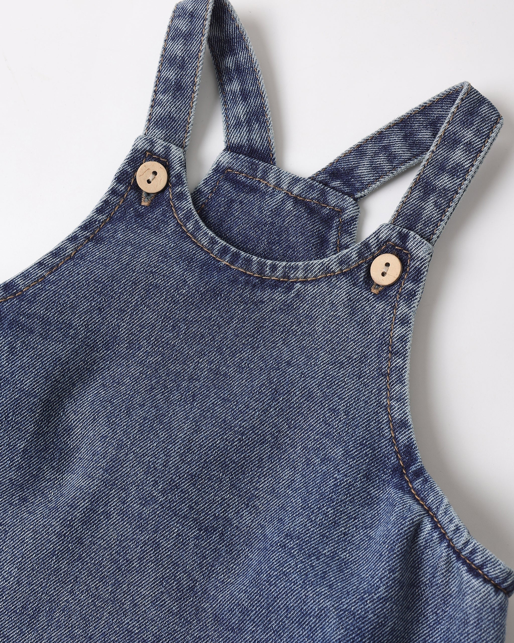 Rylee + Cru Lou Denim Romper || Navy