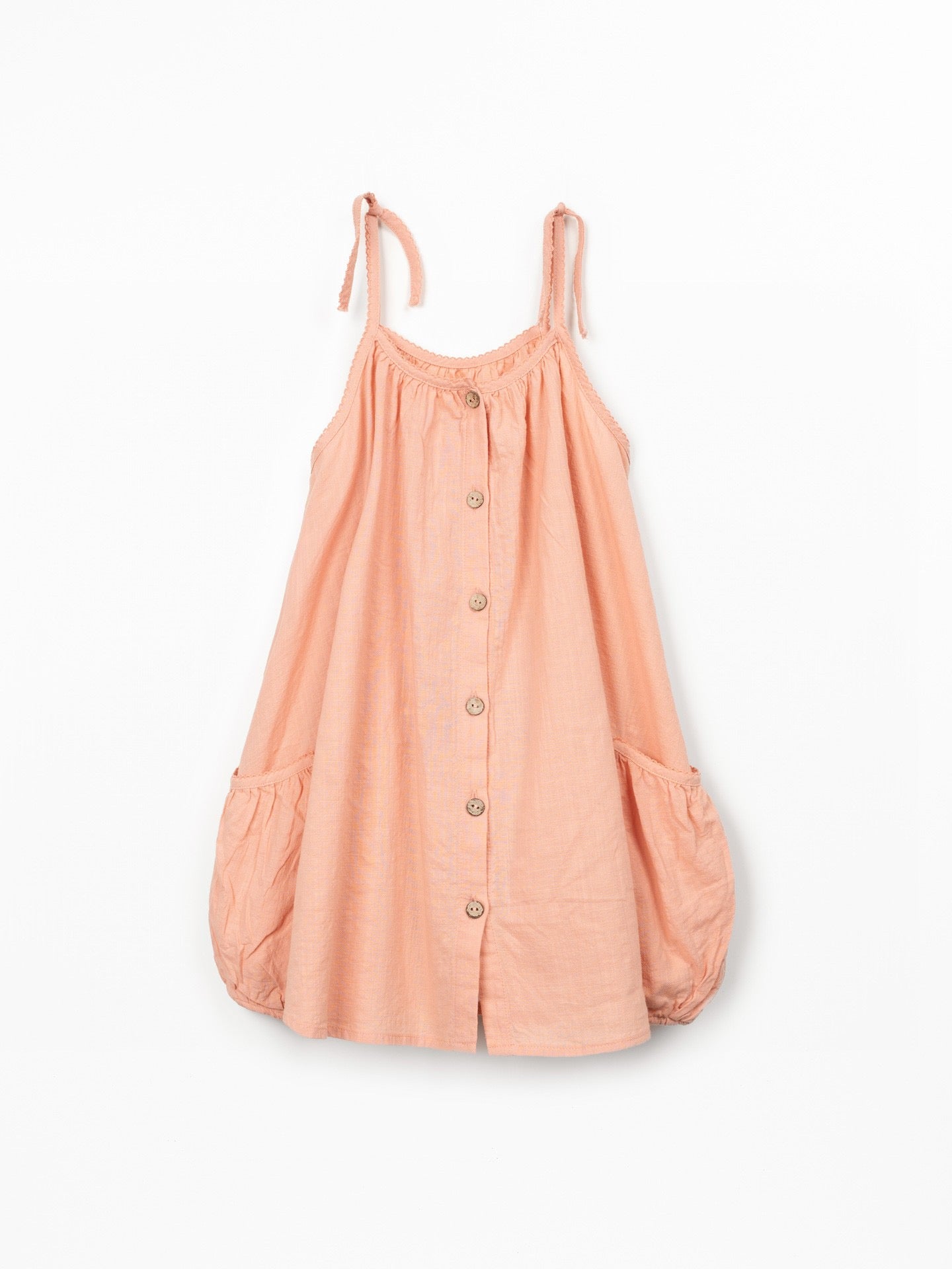 Play Up Girls Spaghetti Strap Dress || Salmon