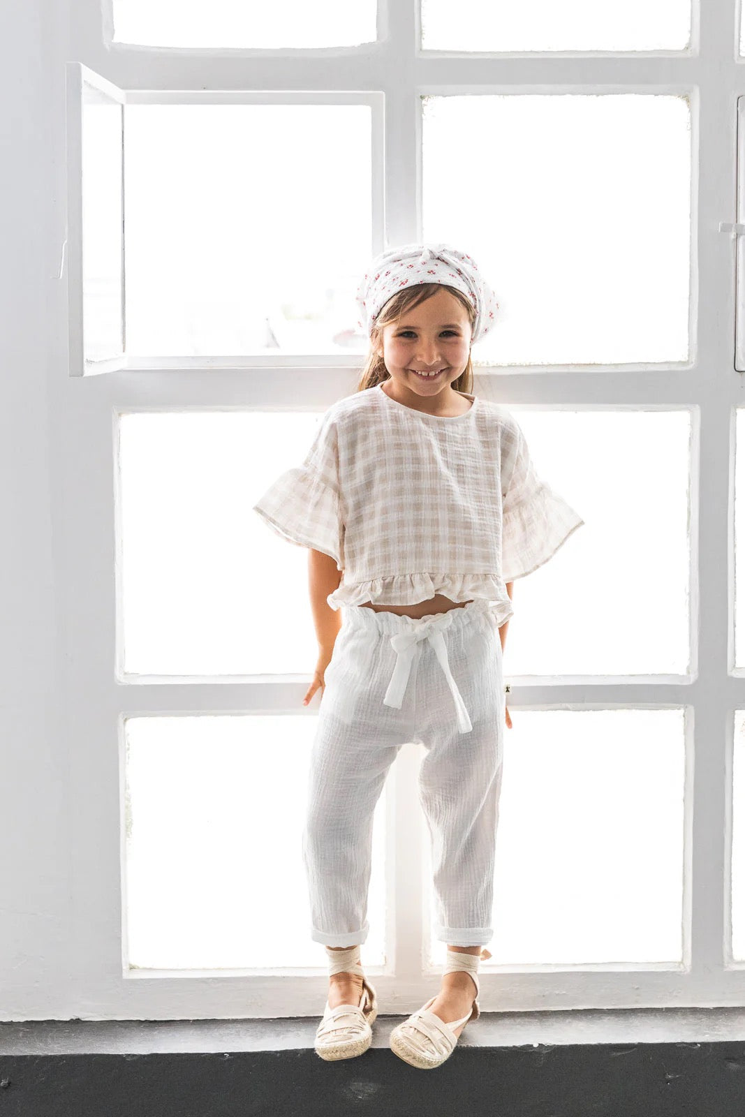 PETIT INDI WHITE TIE PANT