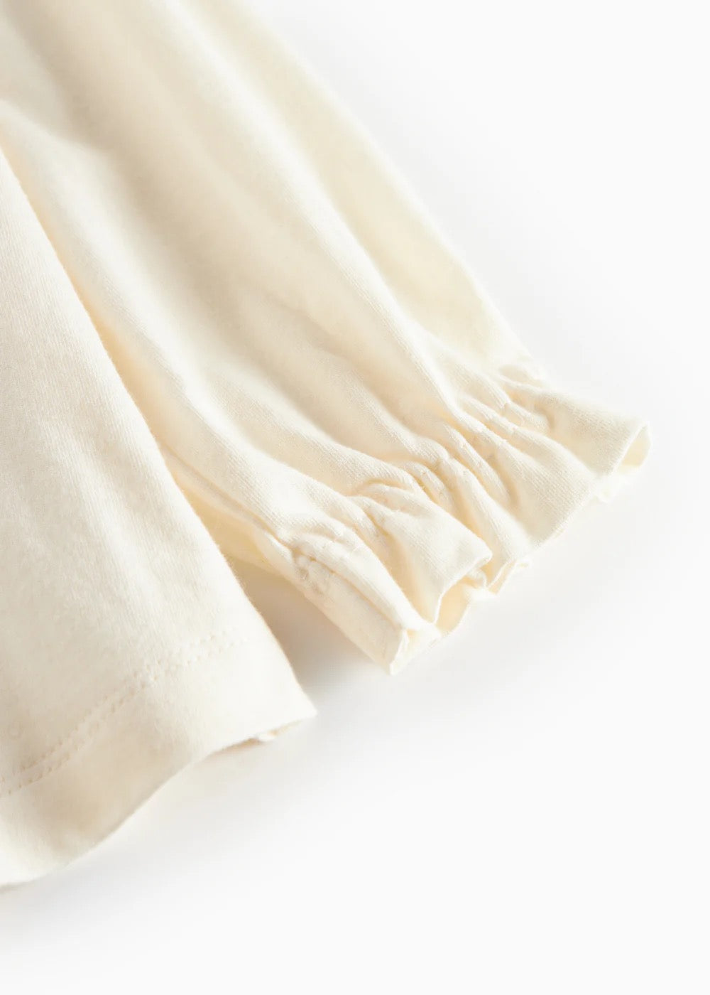 Girls Embroidered Collar Tielle Blouse || Gentle White