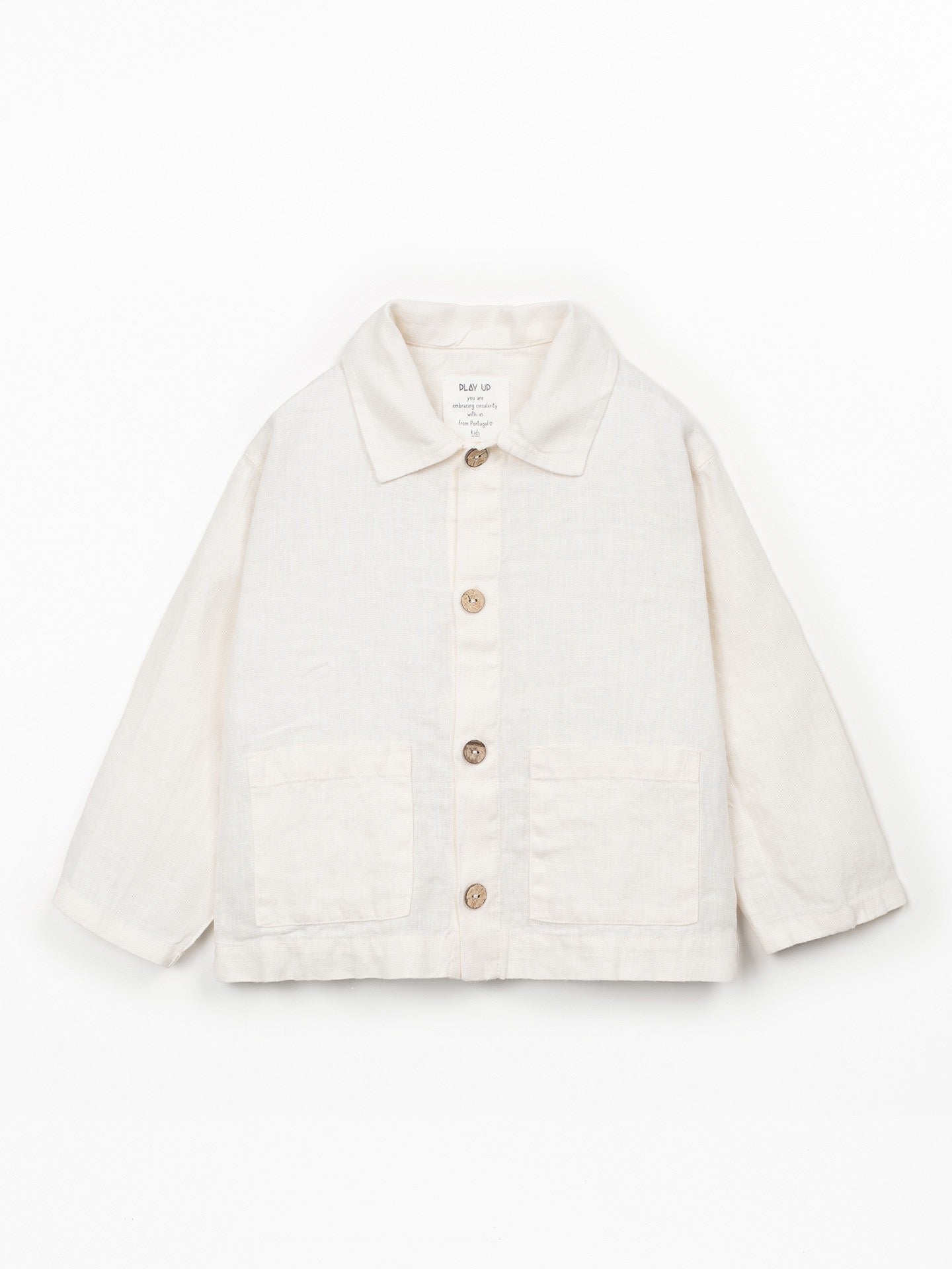 Play Up Boys Linen Shirt || Creamy White