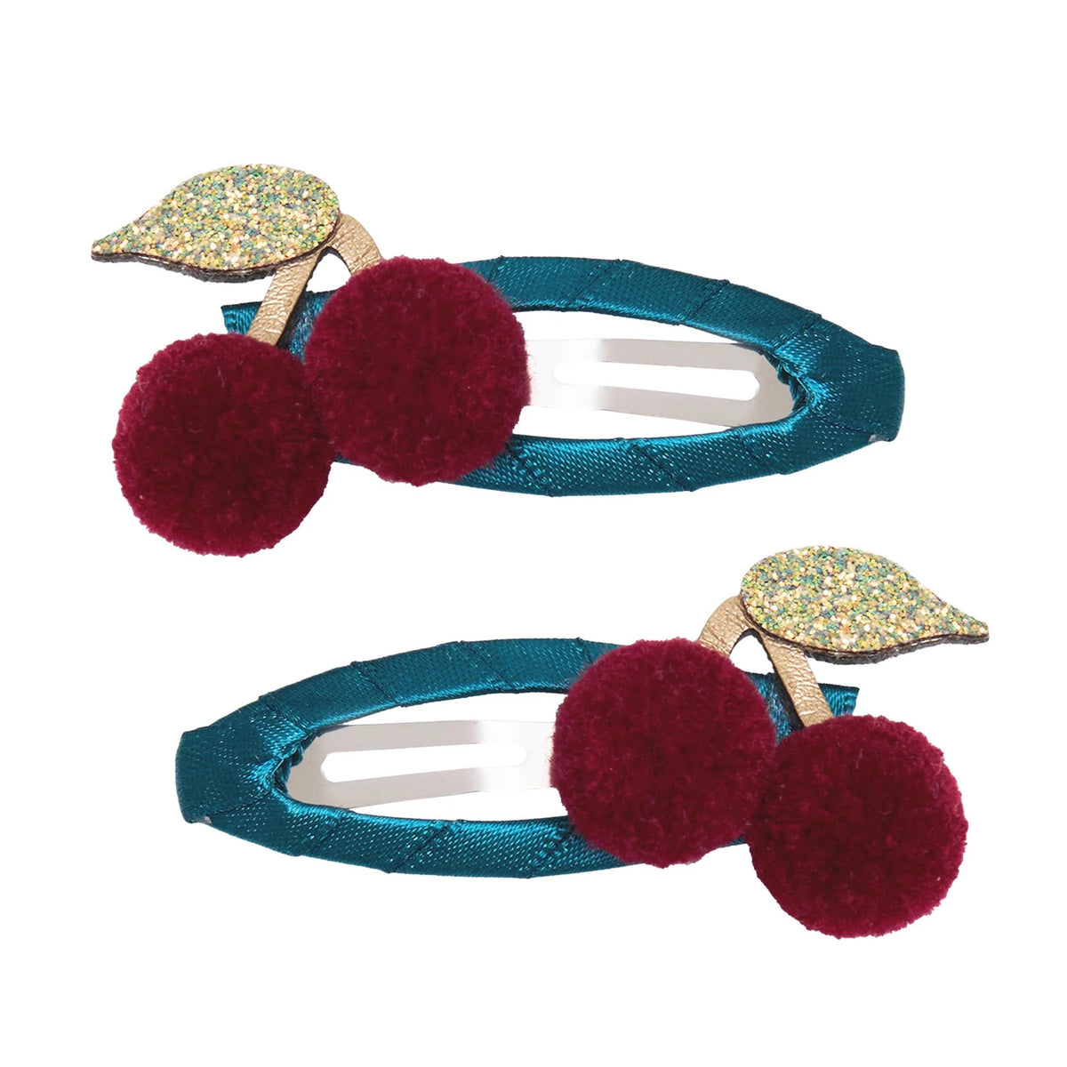 Mimi and Lula Pom Pom Cherry Hair Clips