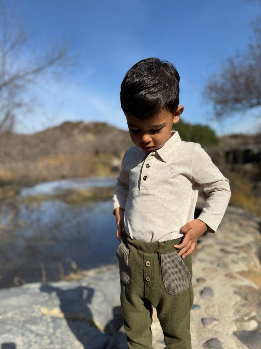 Me & Henry Baby Jersey Pant || Olive