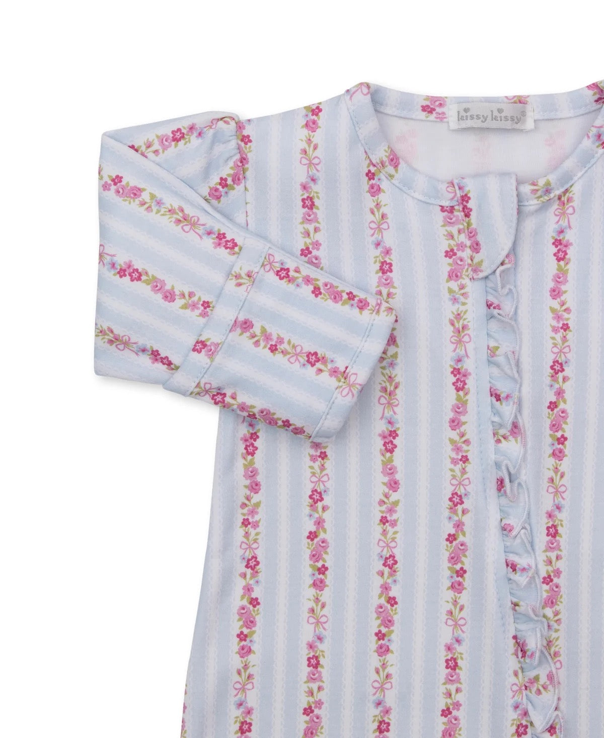 Kissy Kissy Zip Footie || Rose Renaissance