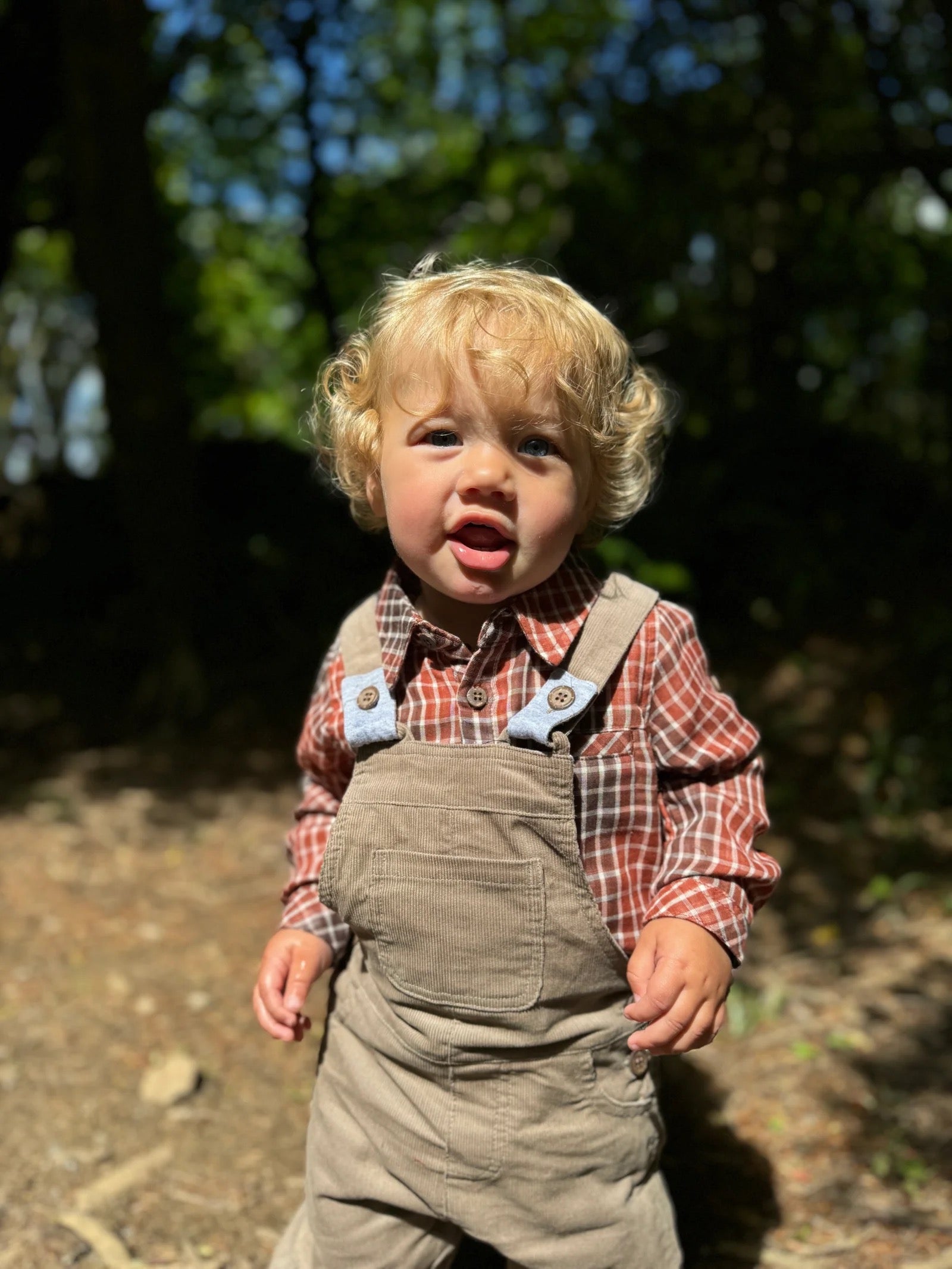 Me & Henry Harrison Cord Overalls || Beige