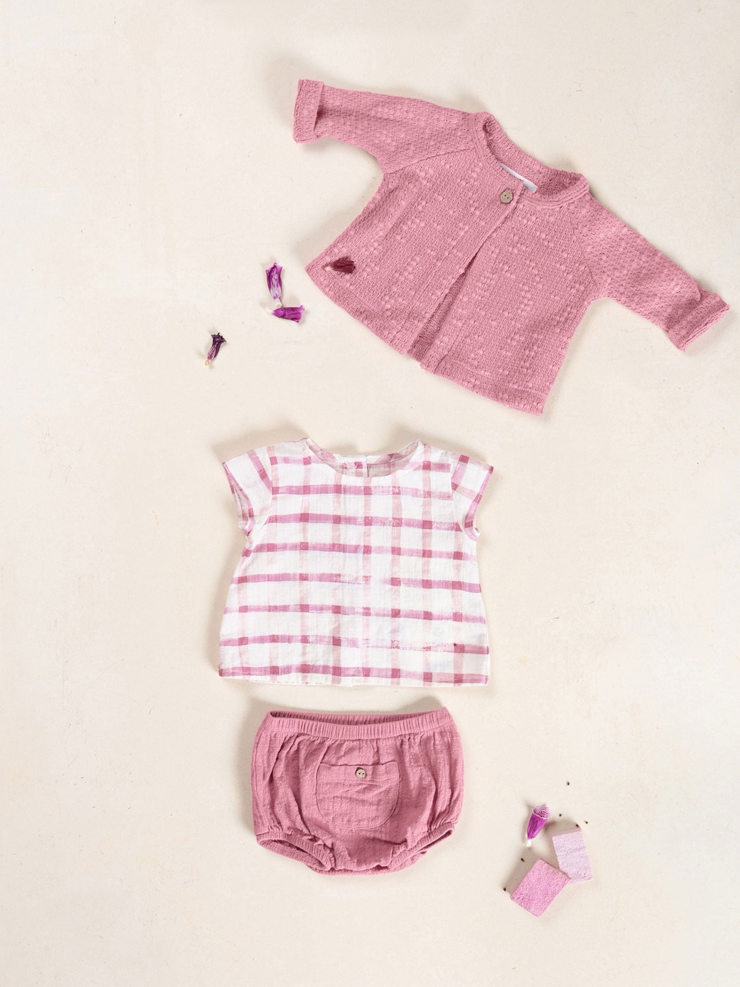 Play Up Baby Girl Knit Cardigan || Dusty Pink