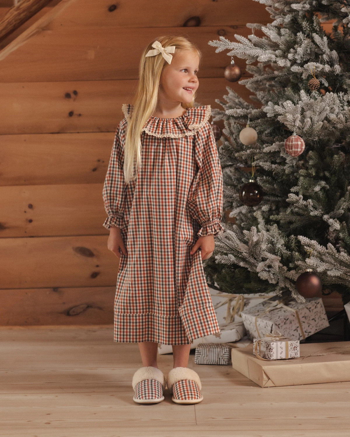 Rylee + Cru Girls Nightgown || Holiday Gingham