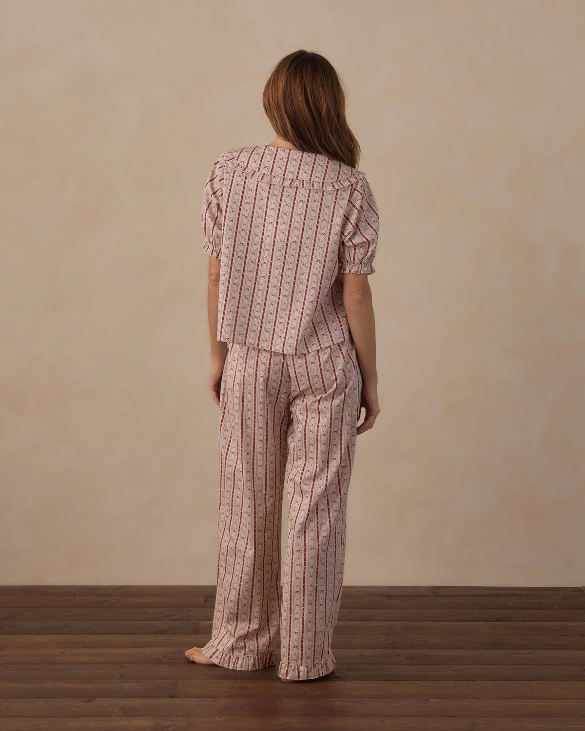 Rylee + Cru Women's Ruffle Pajamas || Candy Cane Lane