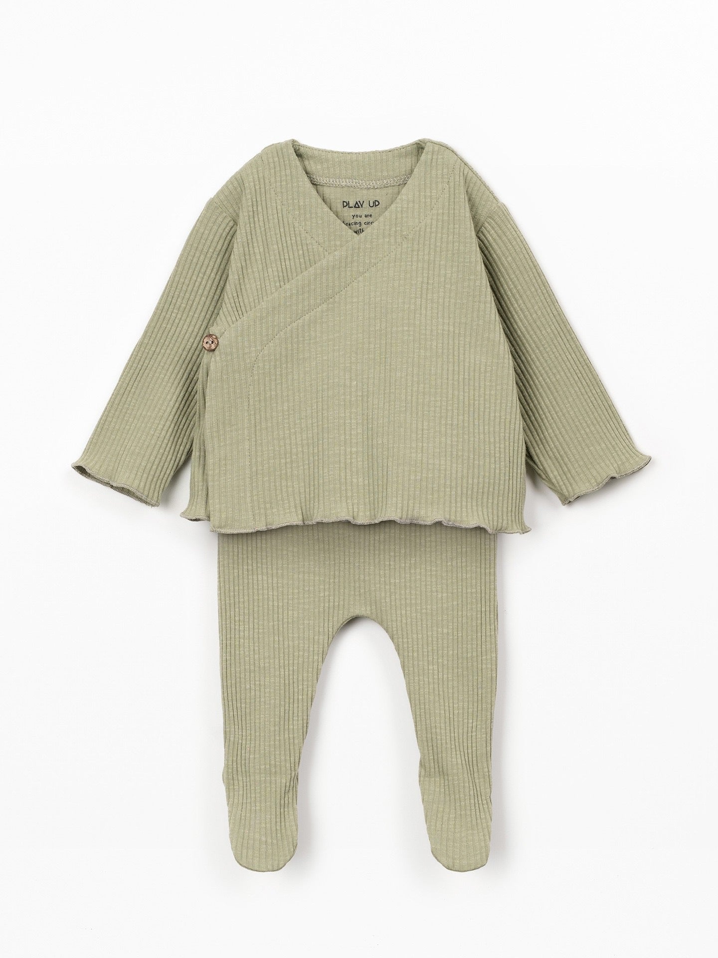 Play Up Kimono and Pant Set || Khaki Green