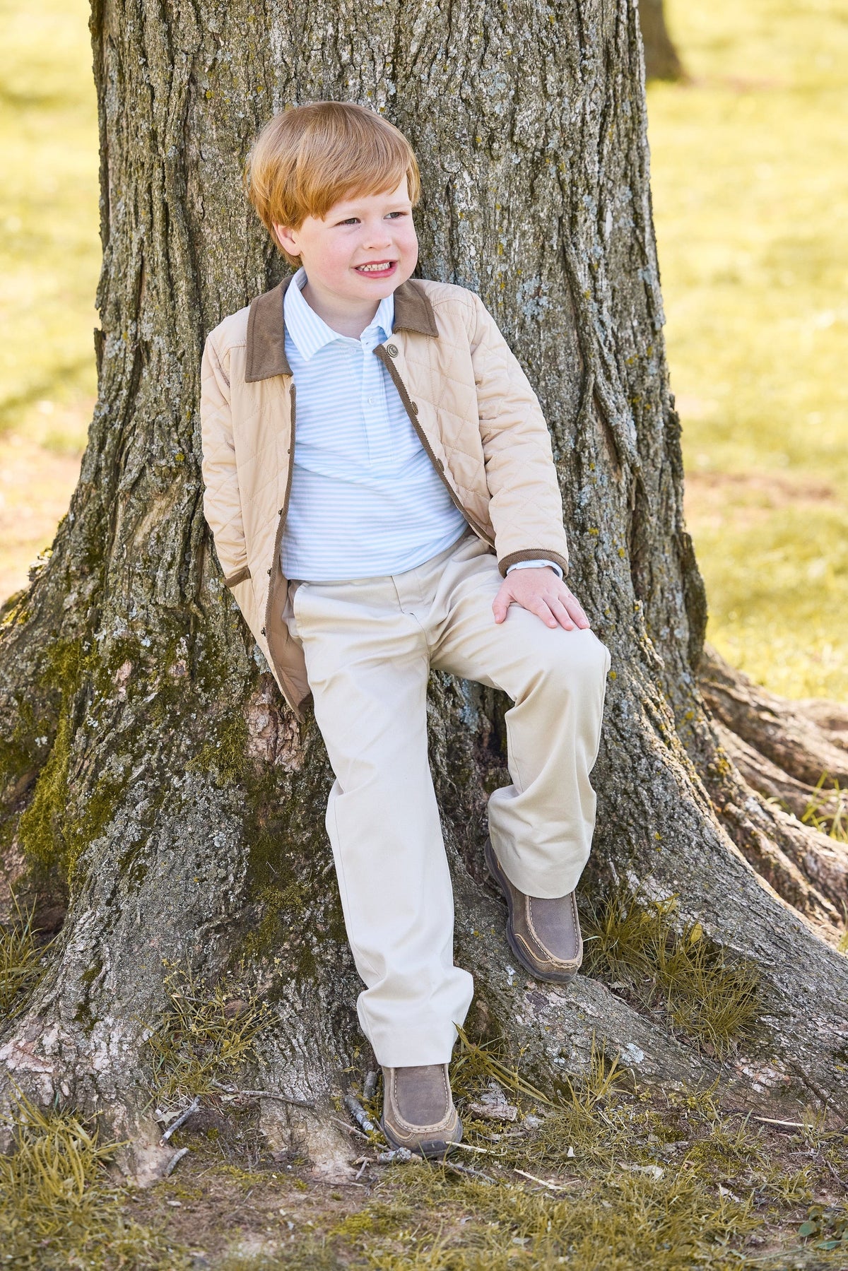 Little English Classic Quilted Jacket || Kakhi