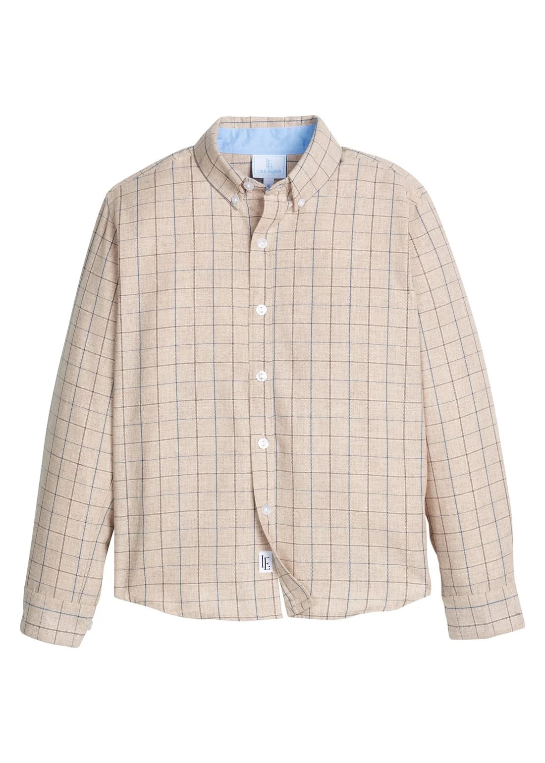 Little English Boys Button Down || Durham Windowpane