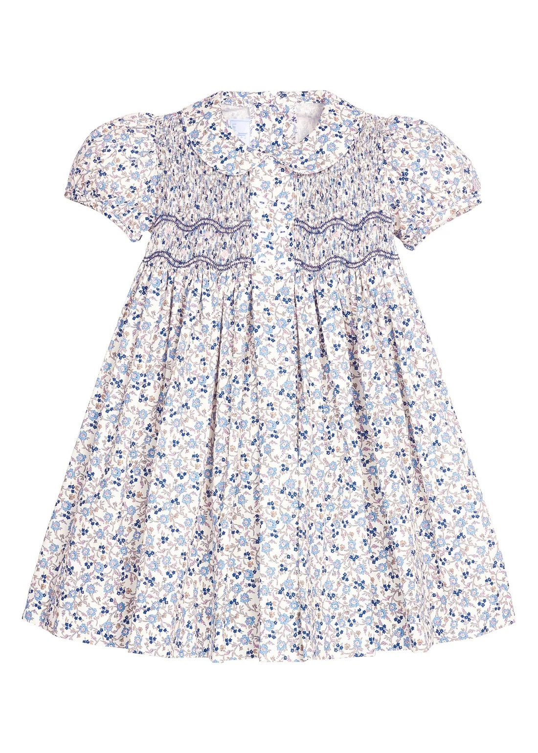 Little English Girls Smocked Bridgett Dress || Wisteria Floral