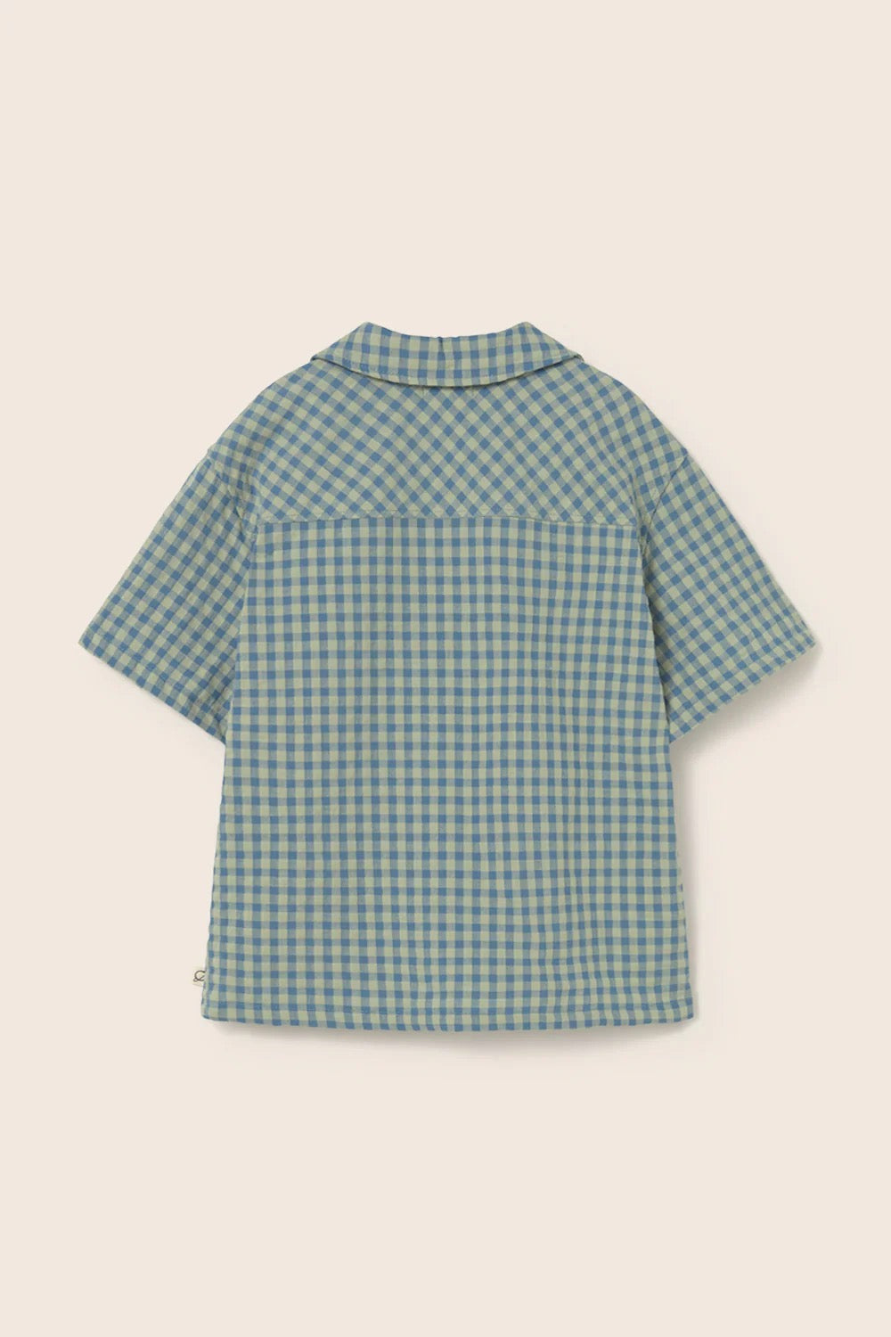 Gingham Cotton Shirt || Blue