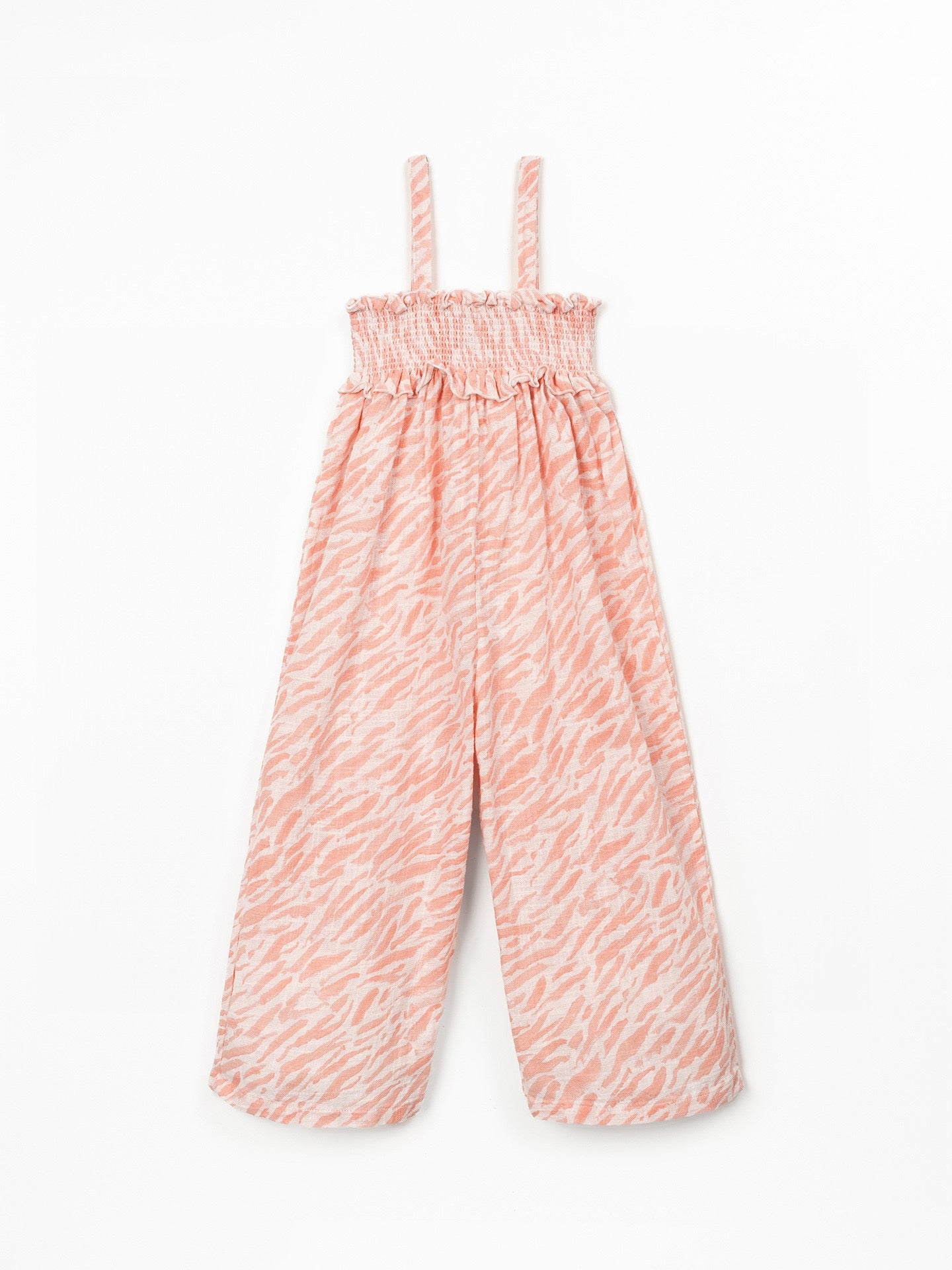 Play Up Animal Print Jumpsuit || Light Pink