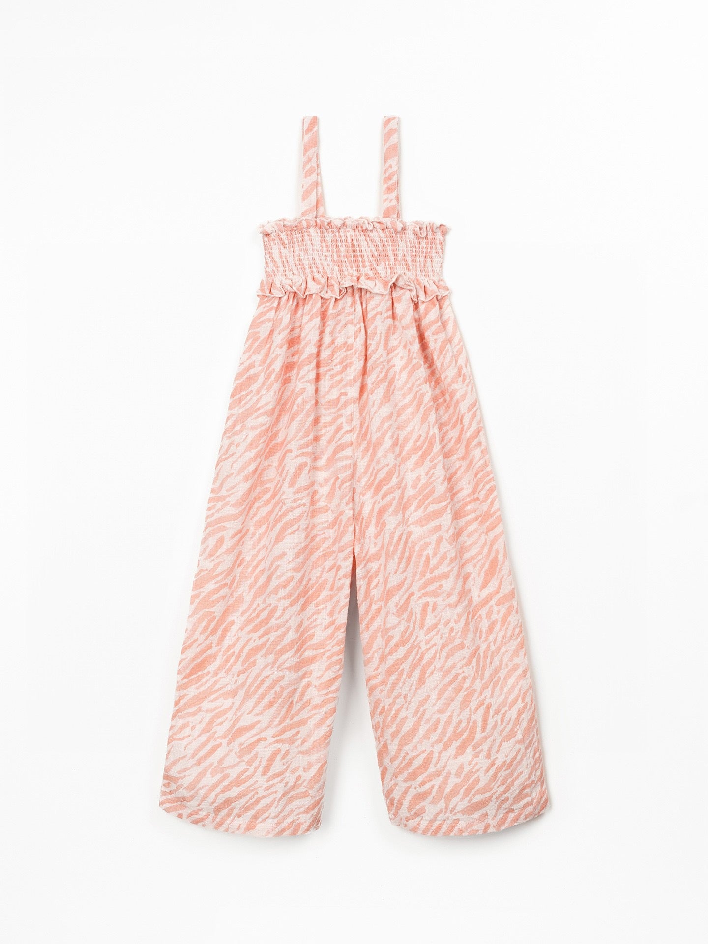 Play Up Animal Print Jumpsuit || Light Pink